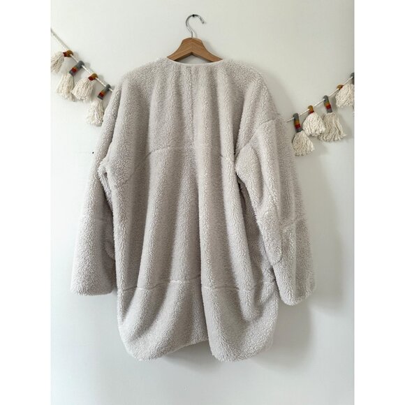 Lululemon Collarless Textured Fleece Full Zip White Opal Plush Cozy Outdoor 14 - Picture 3 of 12